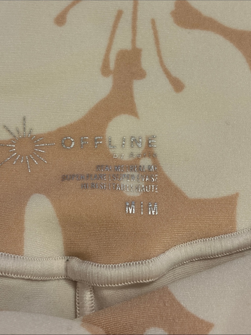 Aerie Offline Real Me Floral High Waisted Crossover Super Flare Leggings size M - Picture 4 of 10